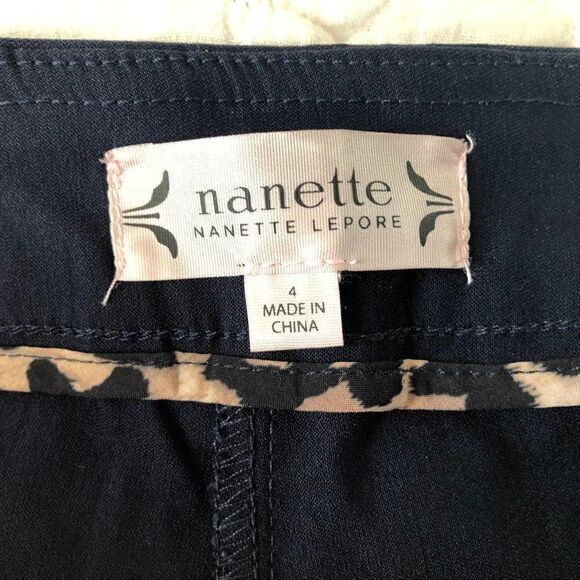 NWT Nanette Lepore Navy Cropped Ankle Pants 4 - Picture 5 of 5